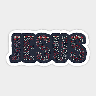 JESUS WITH FLOWERS Sticker